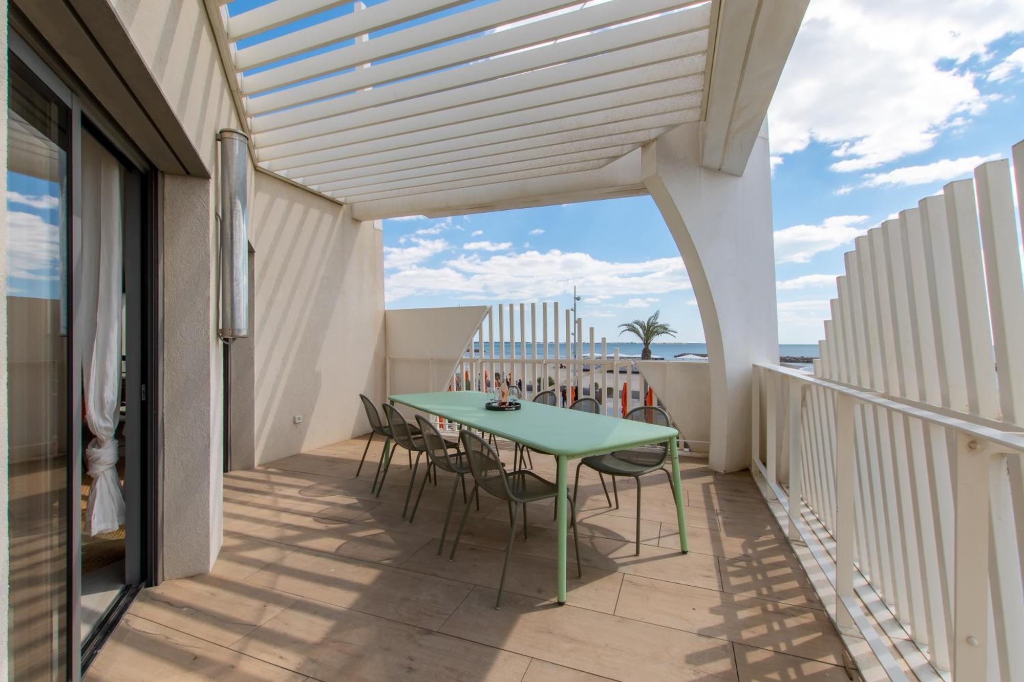 Le Majestic Residence Le Mind Vue Mer Exceptionnelle Grande Terrasse Privee Piscine Partagee Sur Le Toit Hyper Centre La Grande-Motte Eksteriør billede